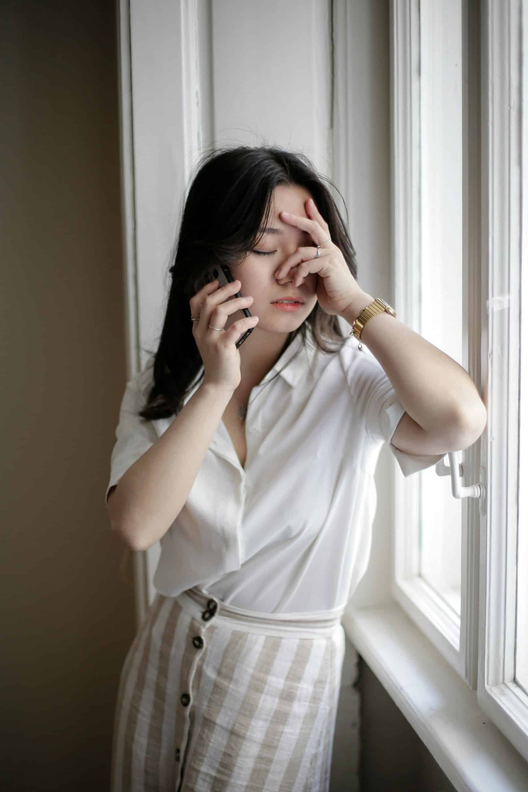 bank merchant services call small business owner frustrated on phone