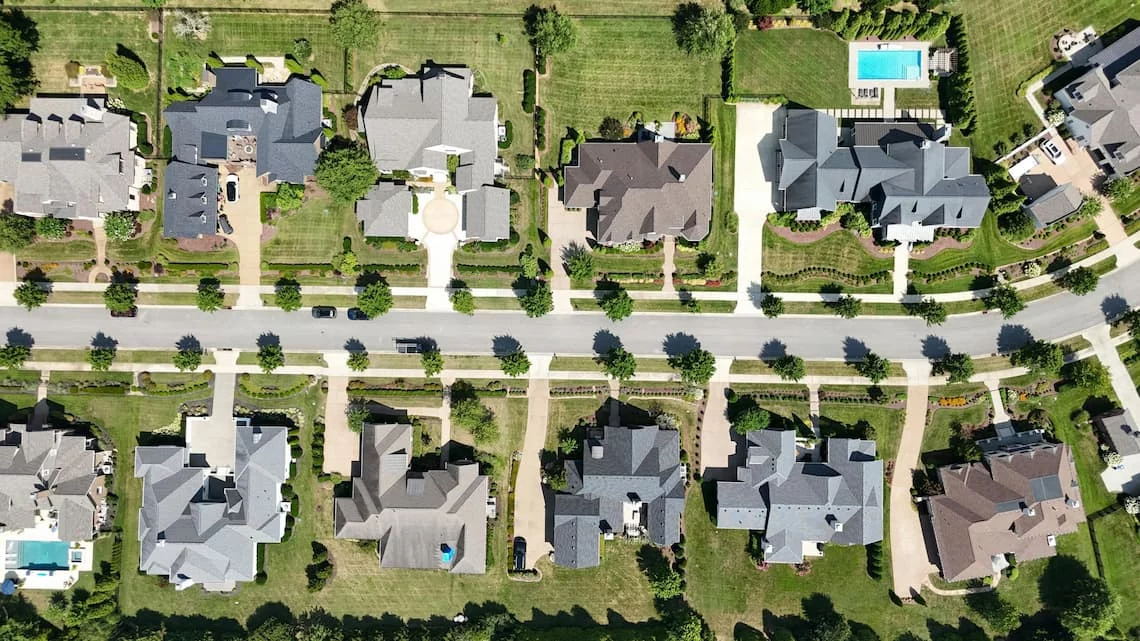 HOA convenience fee program aerial view homeowner association neighborhood payment processing